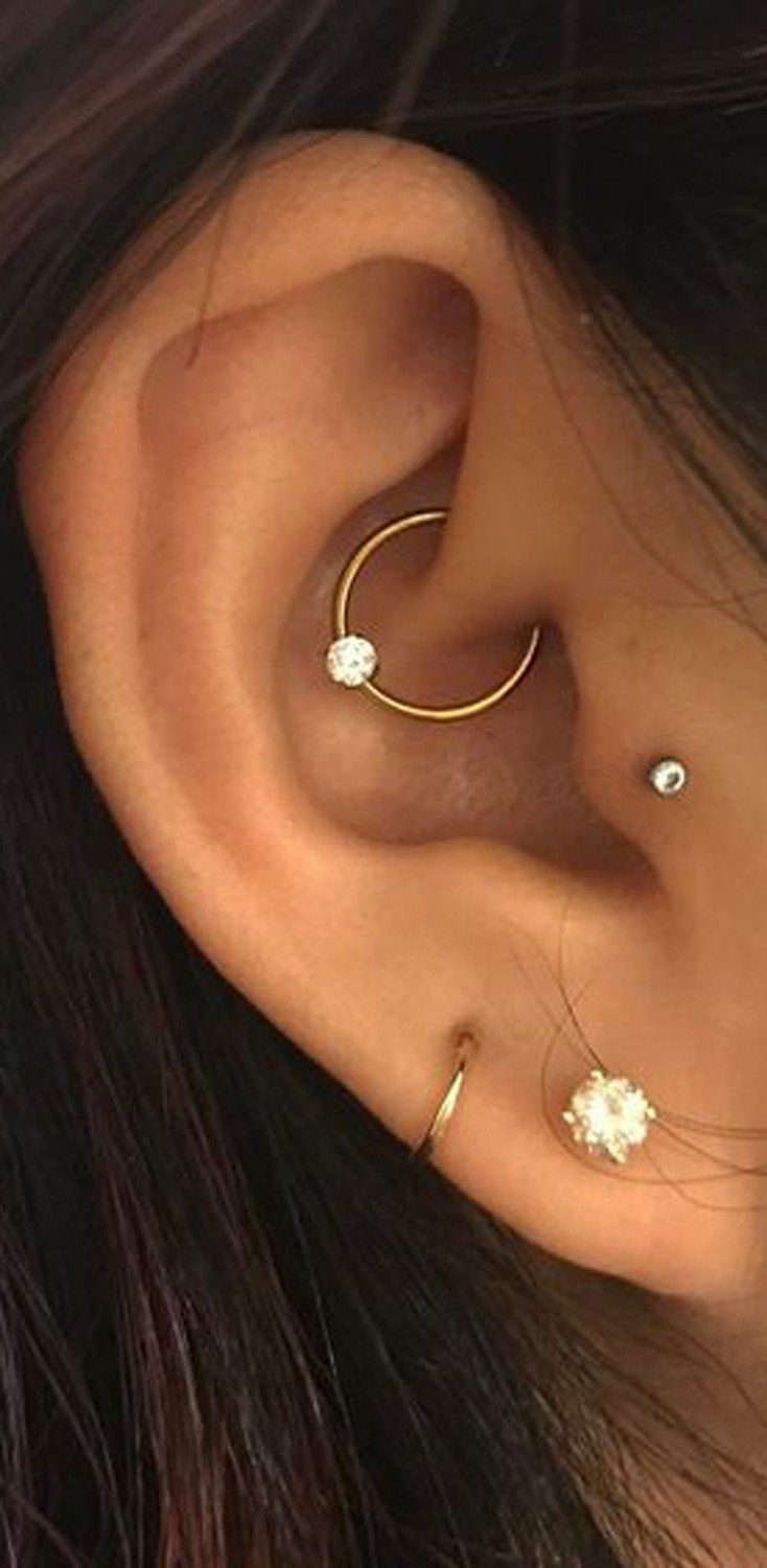 Кольцо для пирсинга Daith Helix Rook