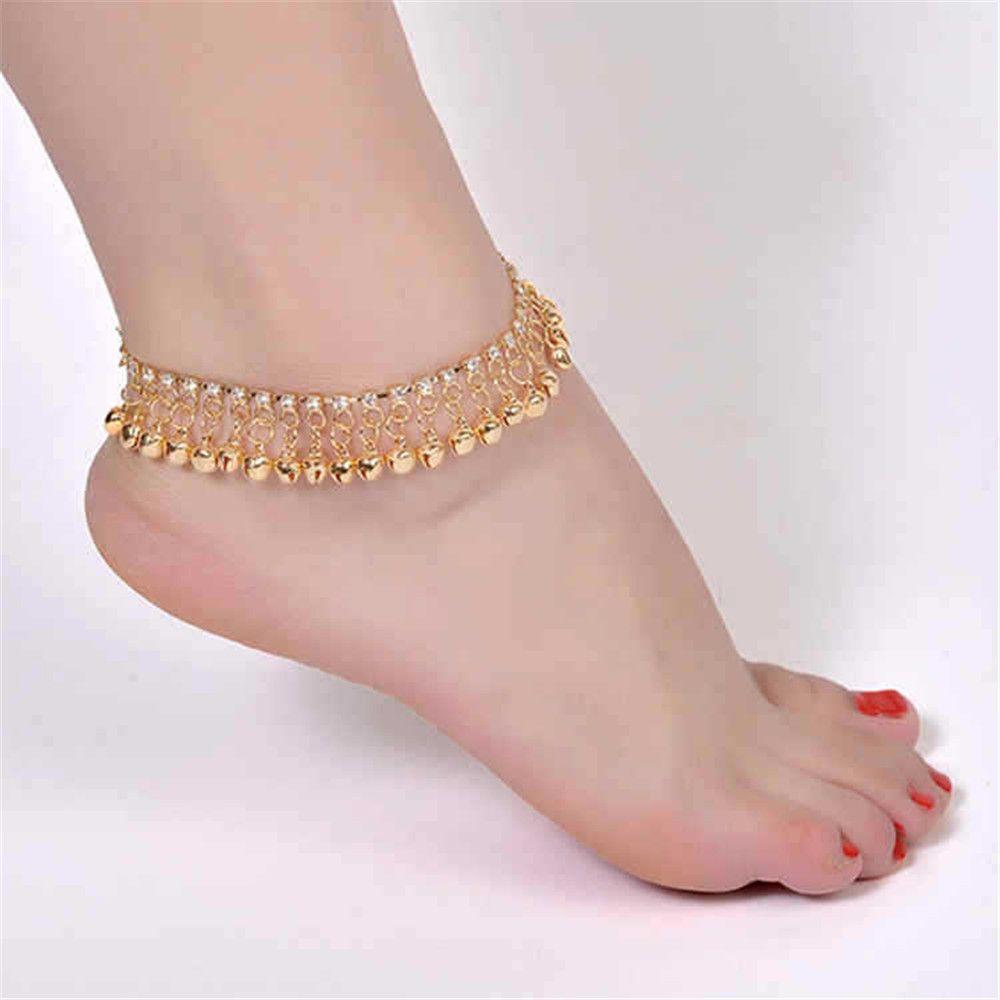 Женский браслет на ногу из золота