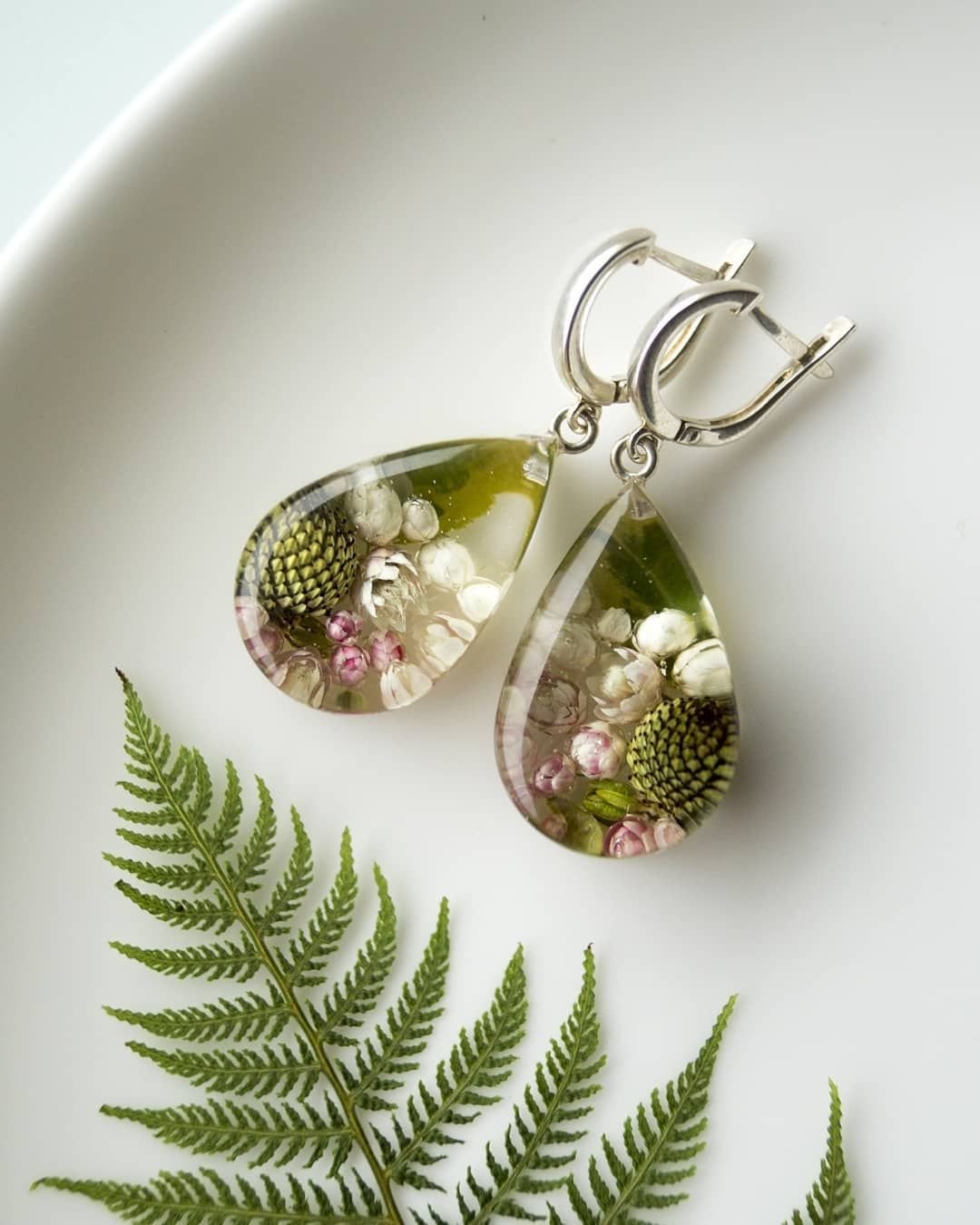 Серёжки из эпоксидной смолы