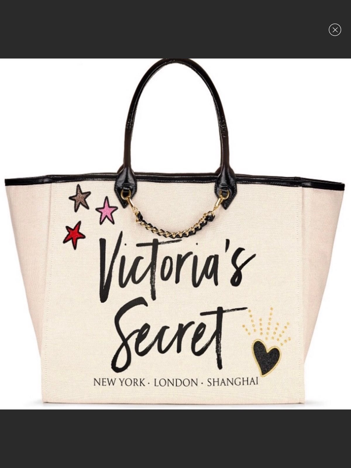 Сумка шоппер Victoria's Secret черная