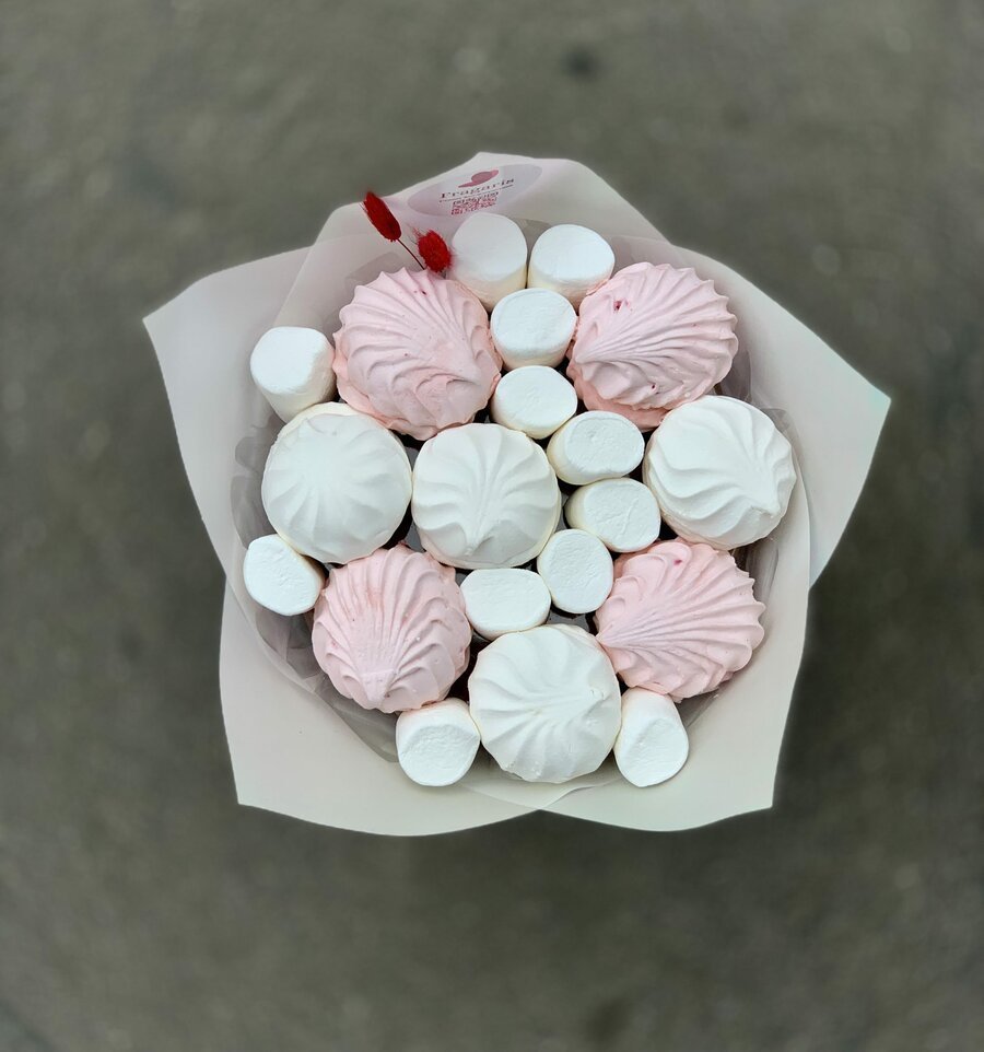 Сладкий букет из зефира