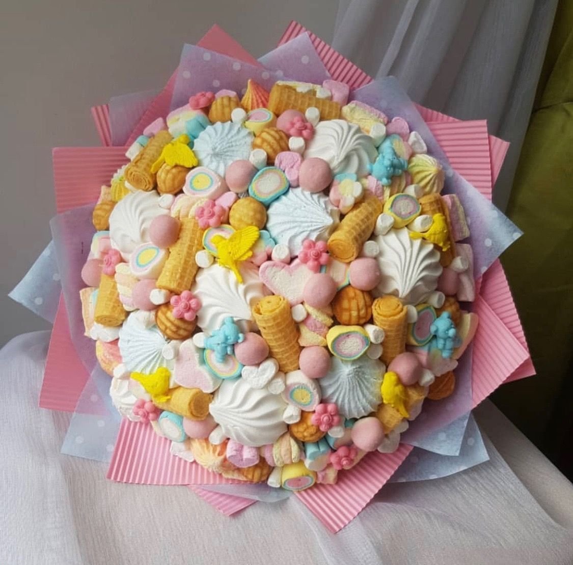 Сладкий букет из зефира