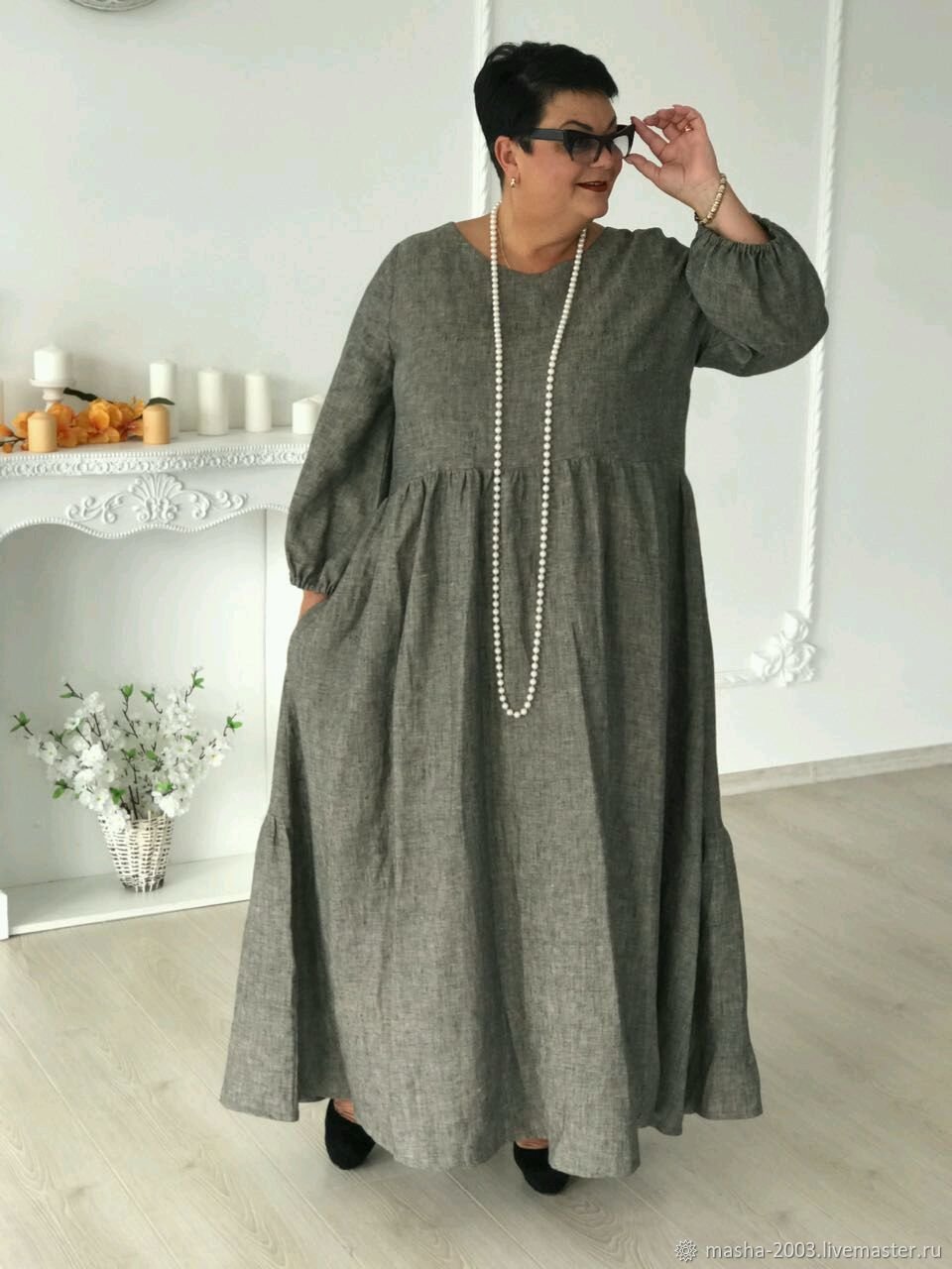 Платье в стиле бохо для полных