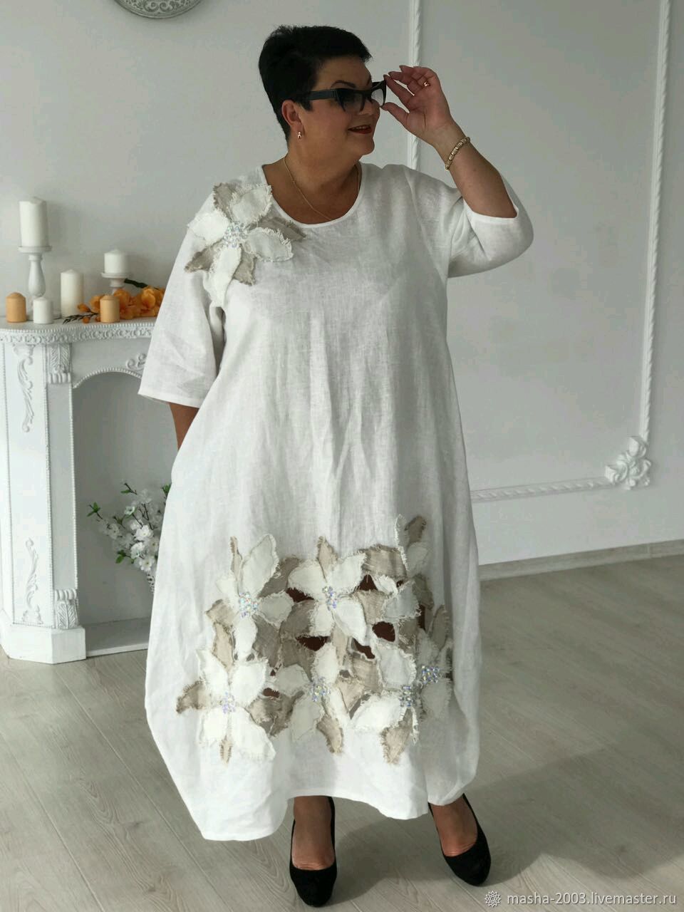 Платье бохо плюс сайз