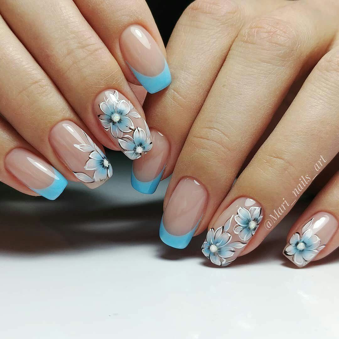 Красивый весенний маникюр на короткие ногти
