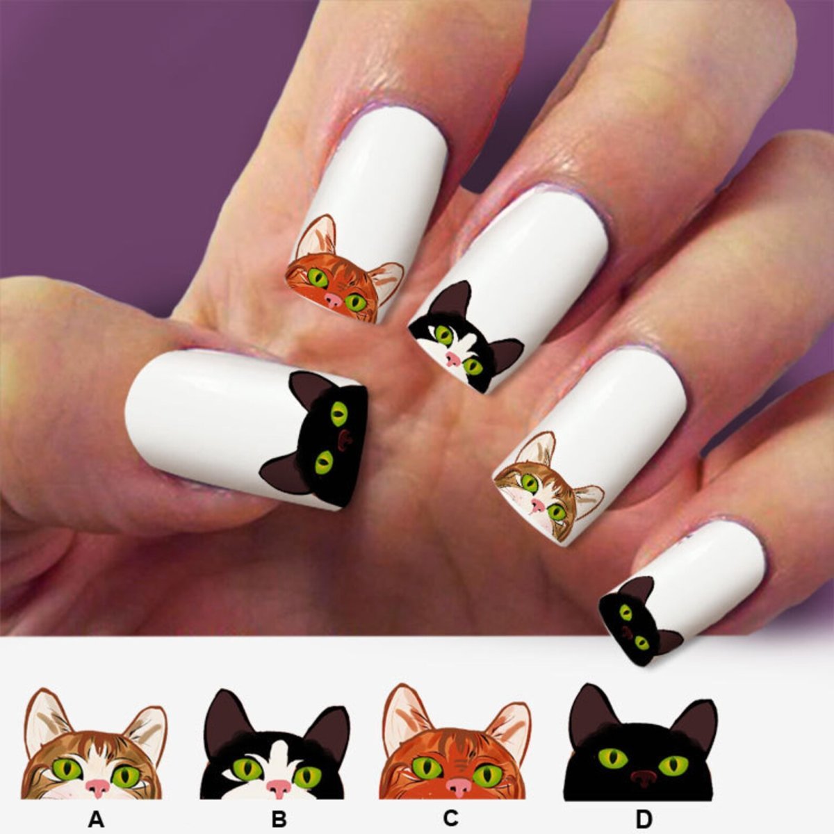 Ногти с котиками