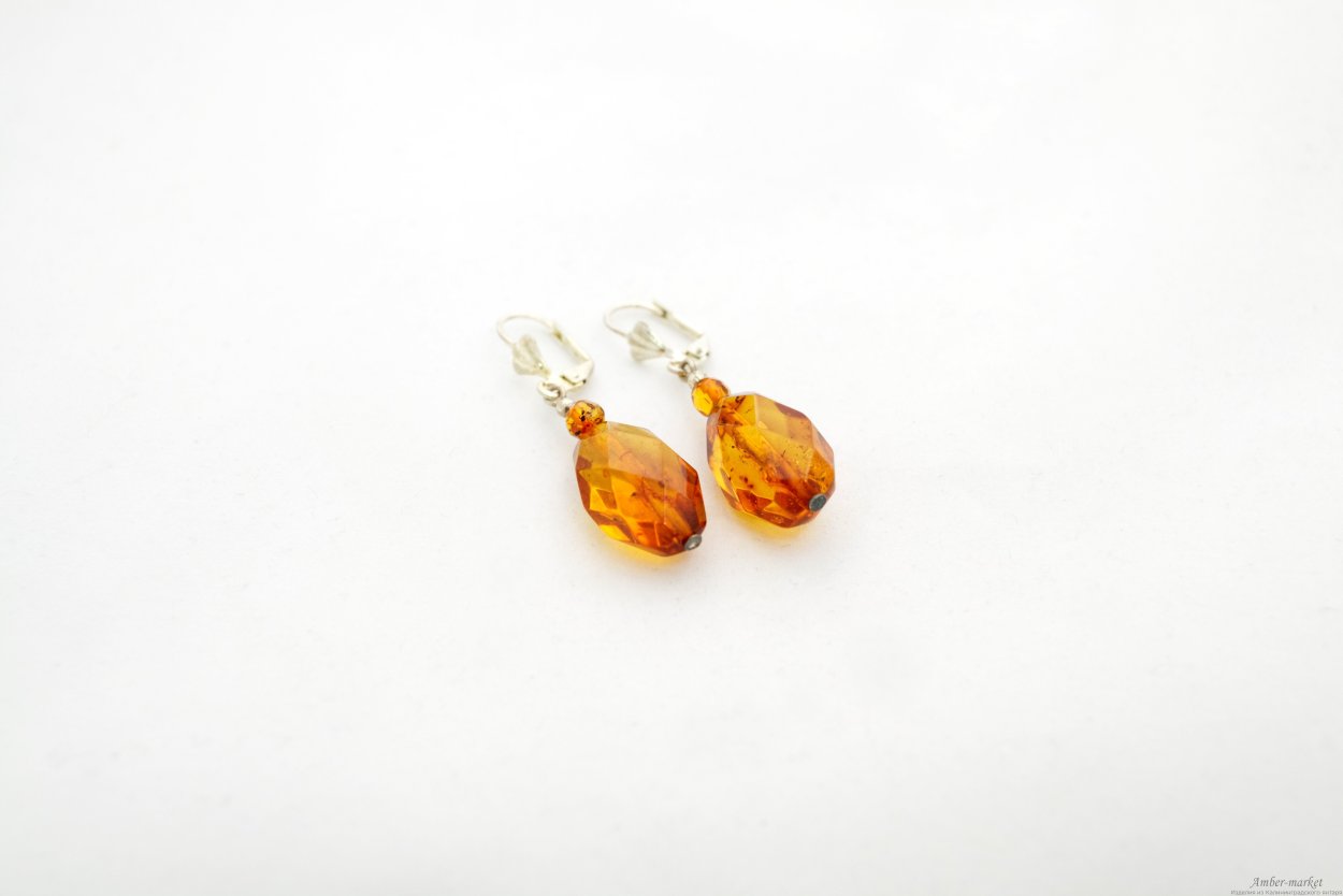 Серьги 9851 янтарь