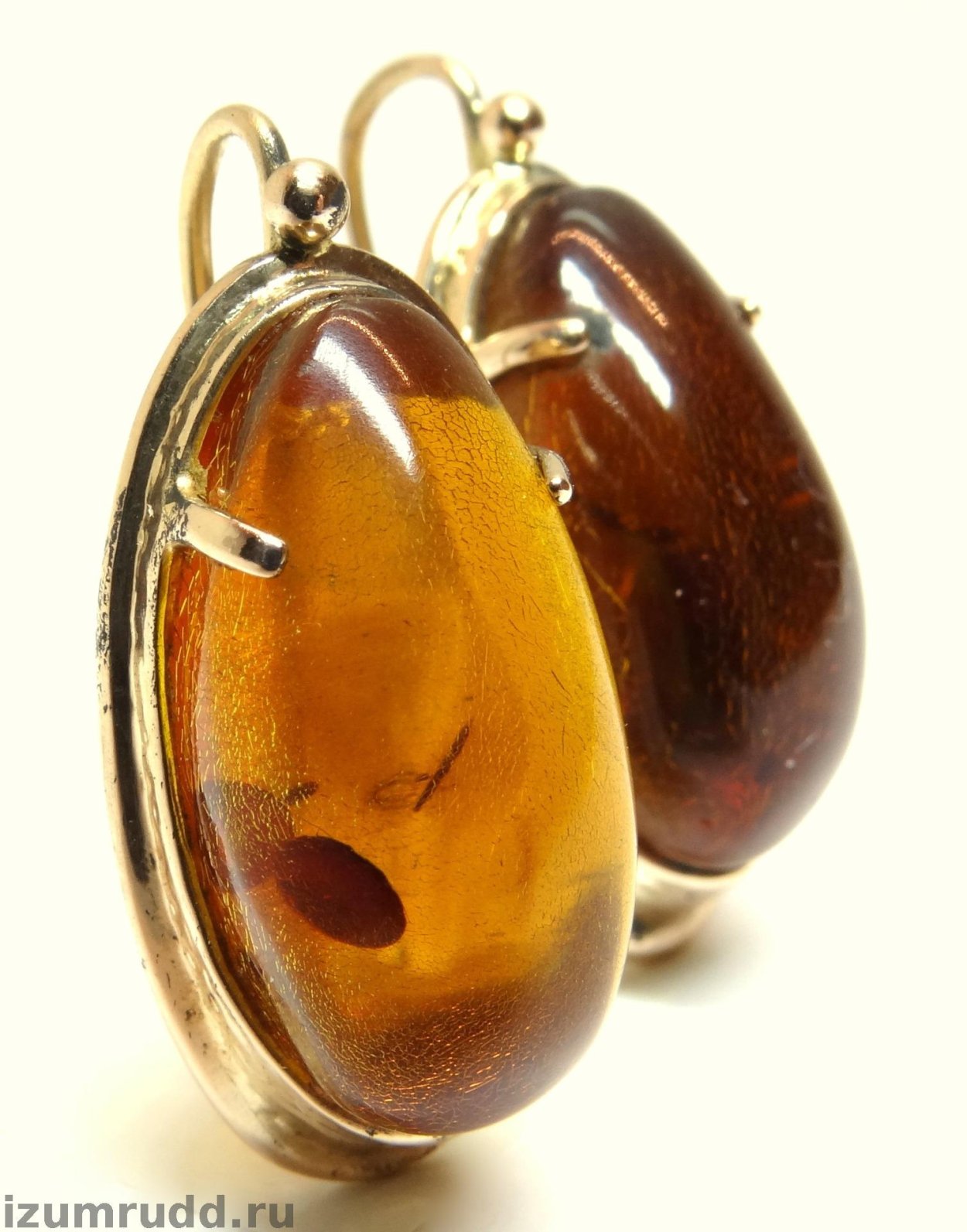 Серьги с янтарем 583