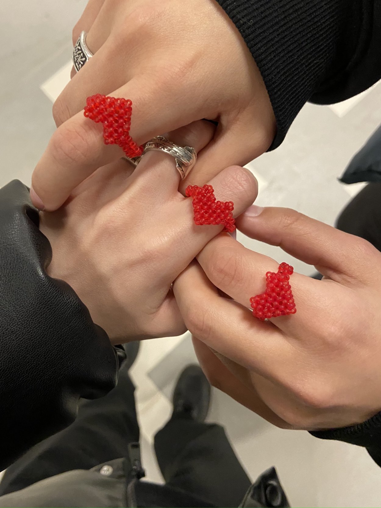 Парные кольца из бисера