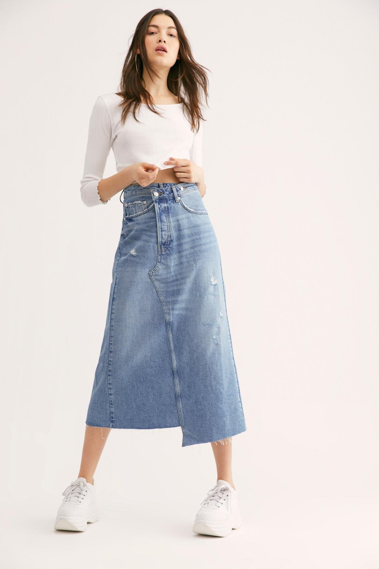 Джинсовая юбка Zara миди