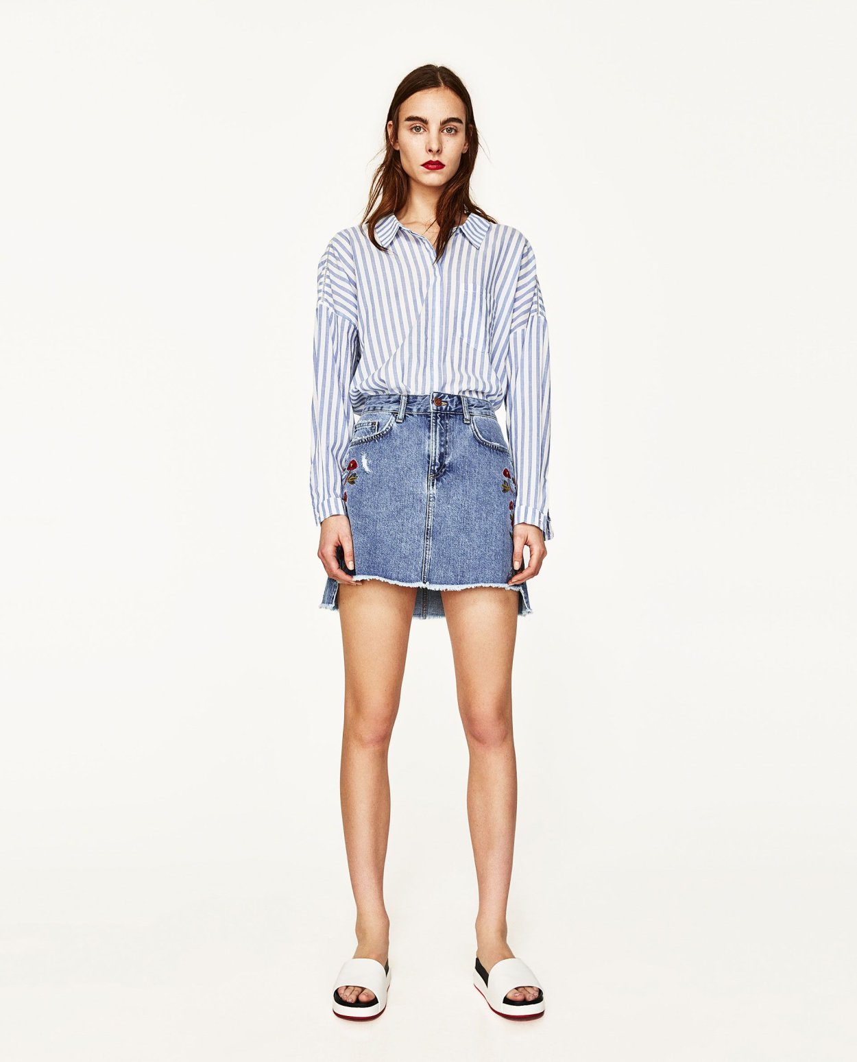Джинсовая юбка Zara миди