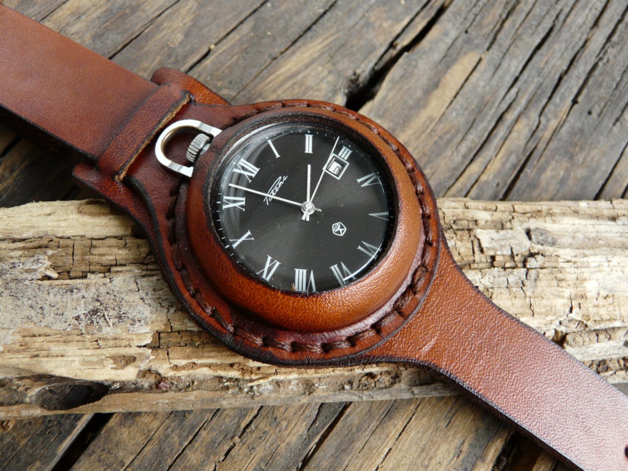 Rolex 1970 кожаный ремешок