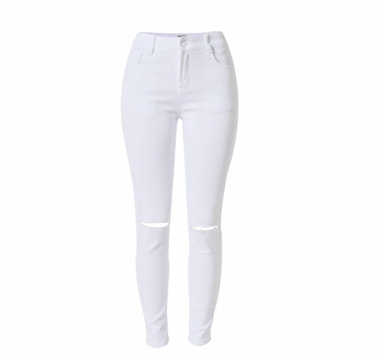 Белые скинни джинсы