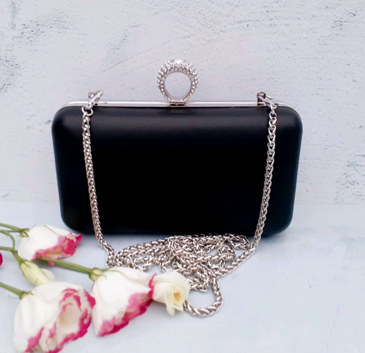 Lancel клатч женский кожаный черный