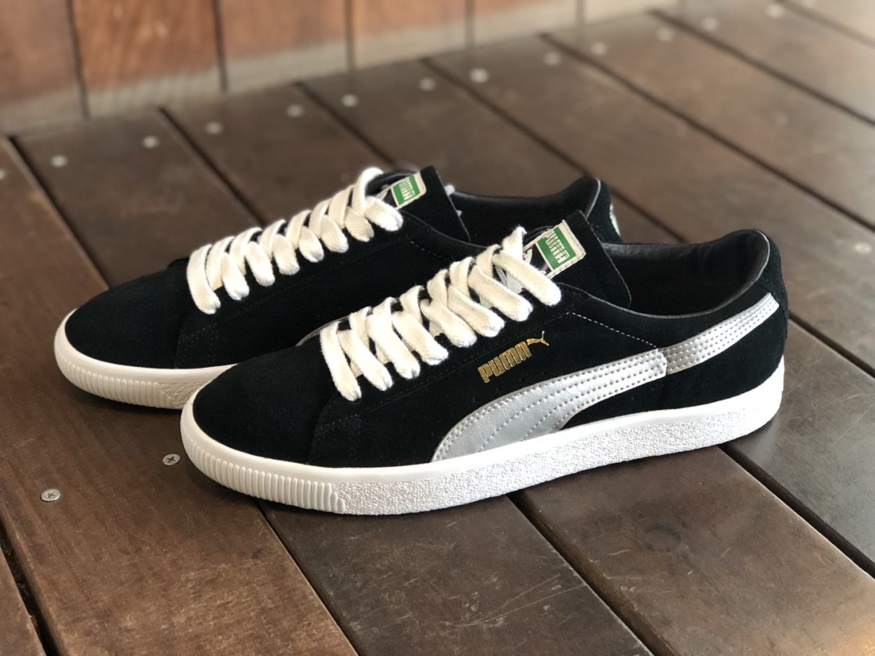 Puma Suede с белыми шнурками