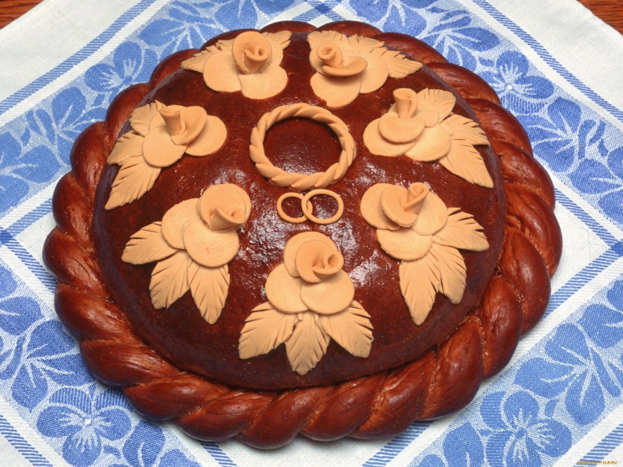 Украшения из теста для каравая