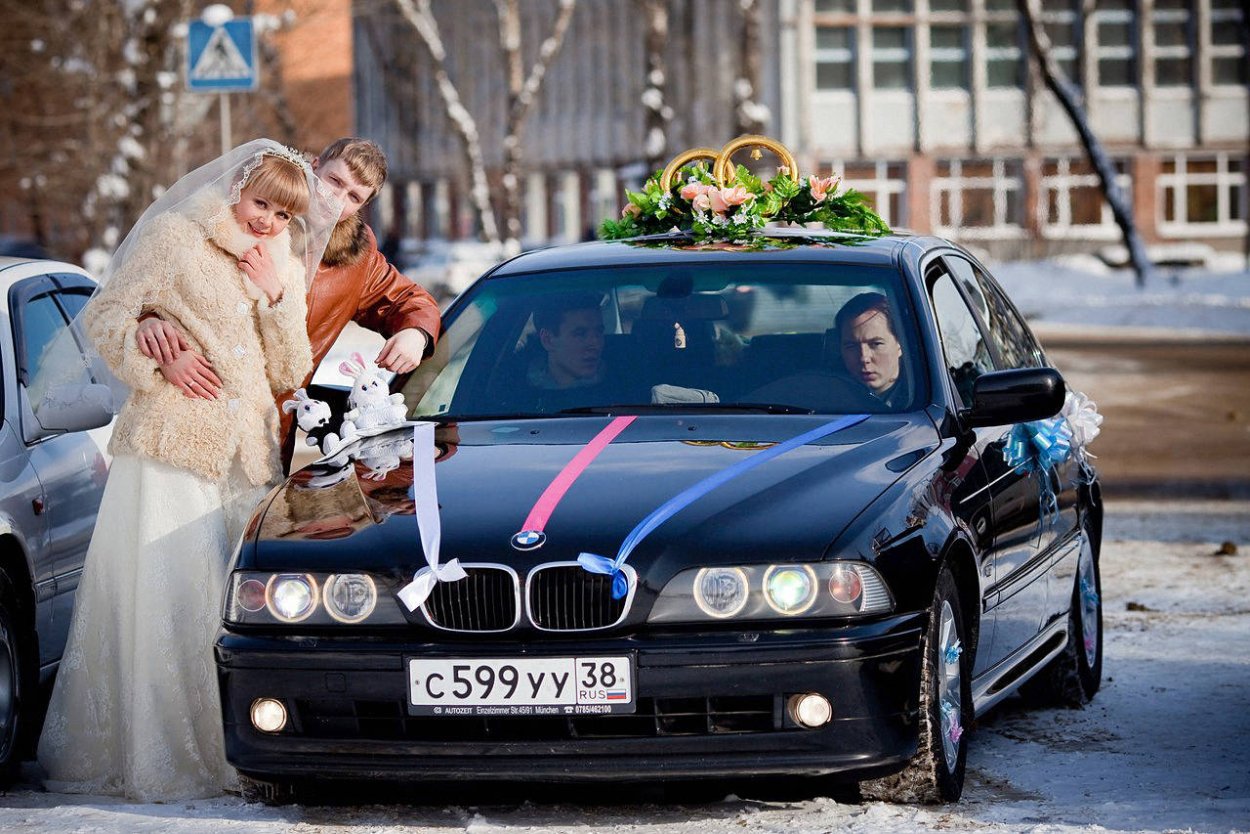 БМВ е34 на свадьбе