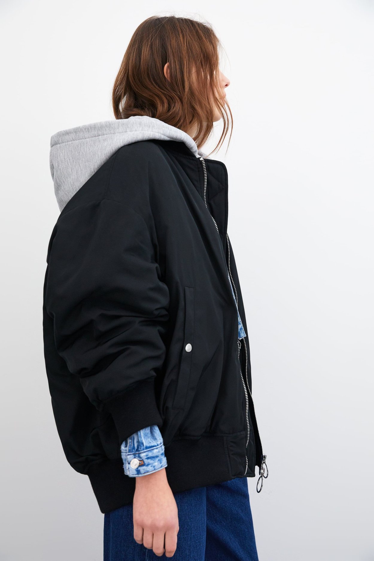 Бомбер Зара Oversized