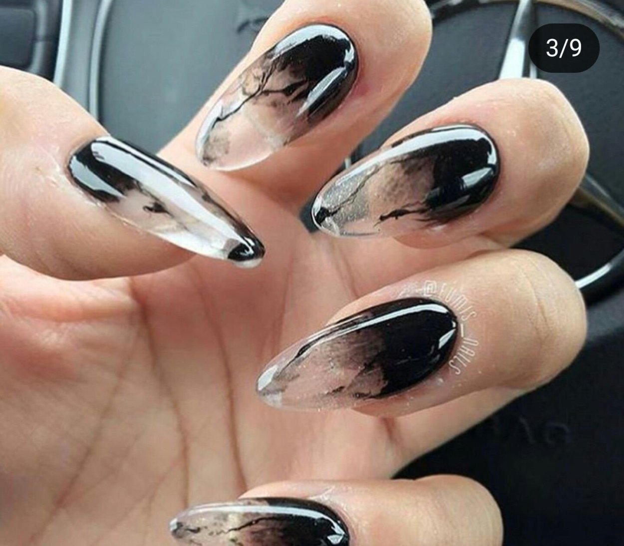 Прозрачные ногти дизайн