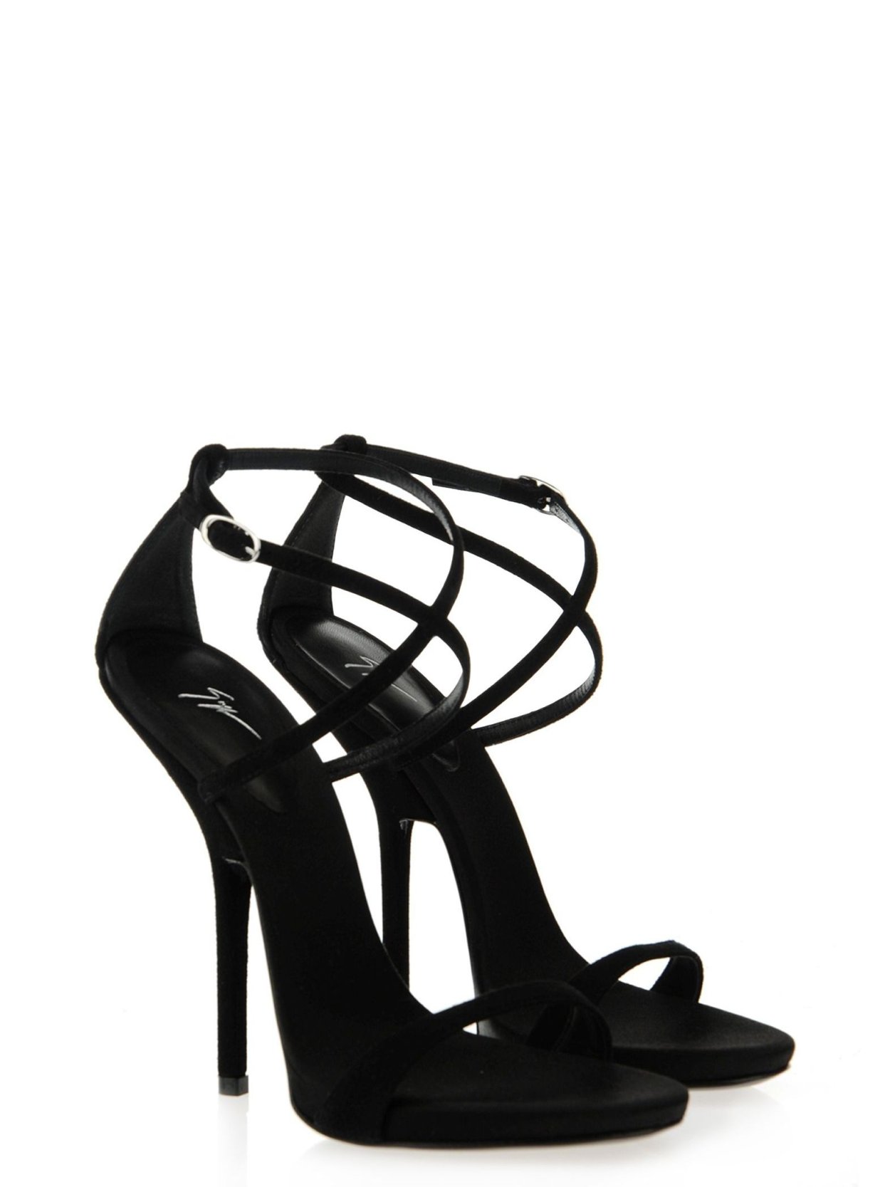 Giuseppe Zanotti босоножки замшевые черные