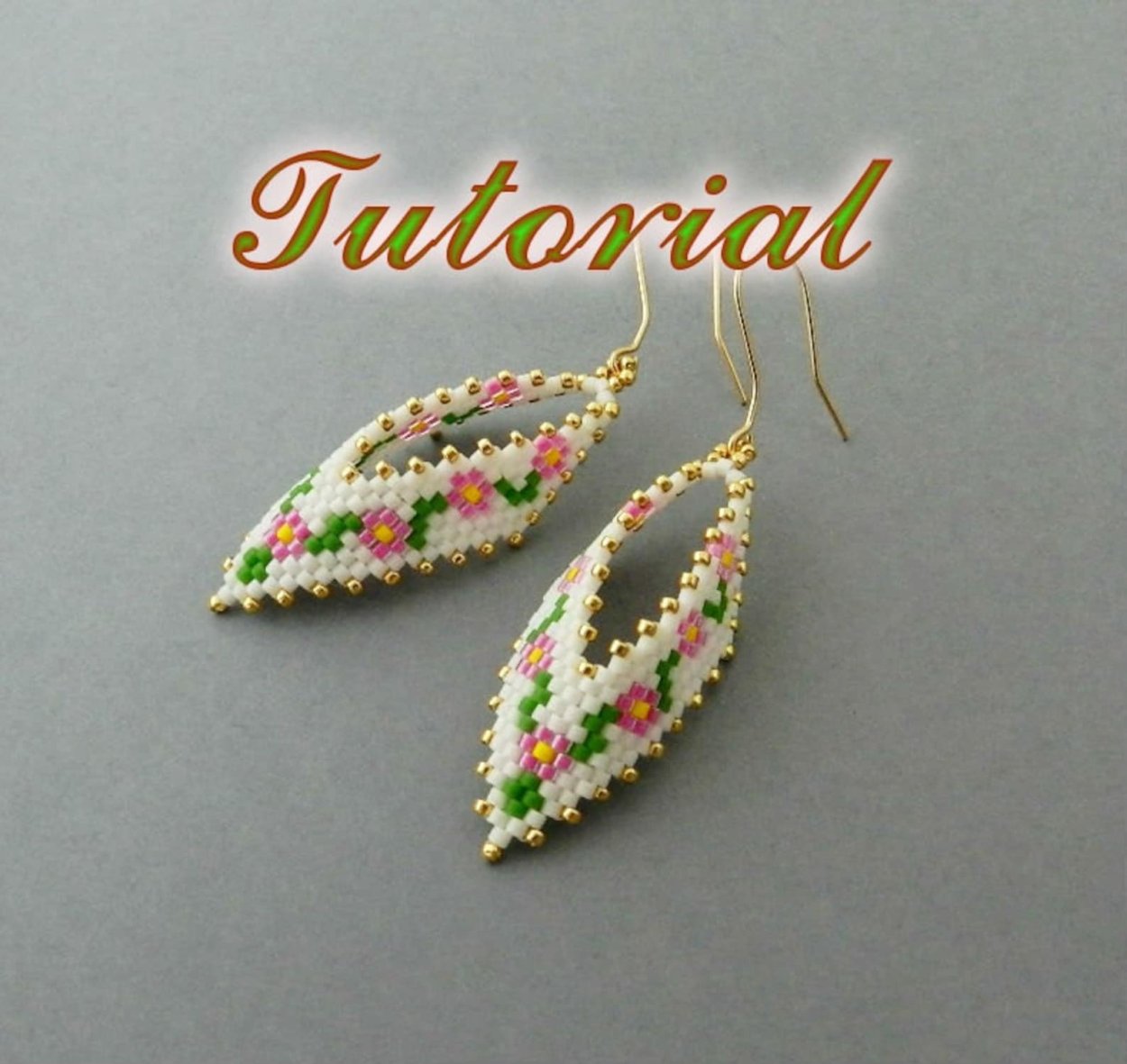 Winter Seed Beads Earrings Tutorial