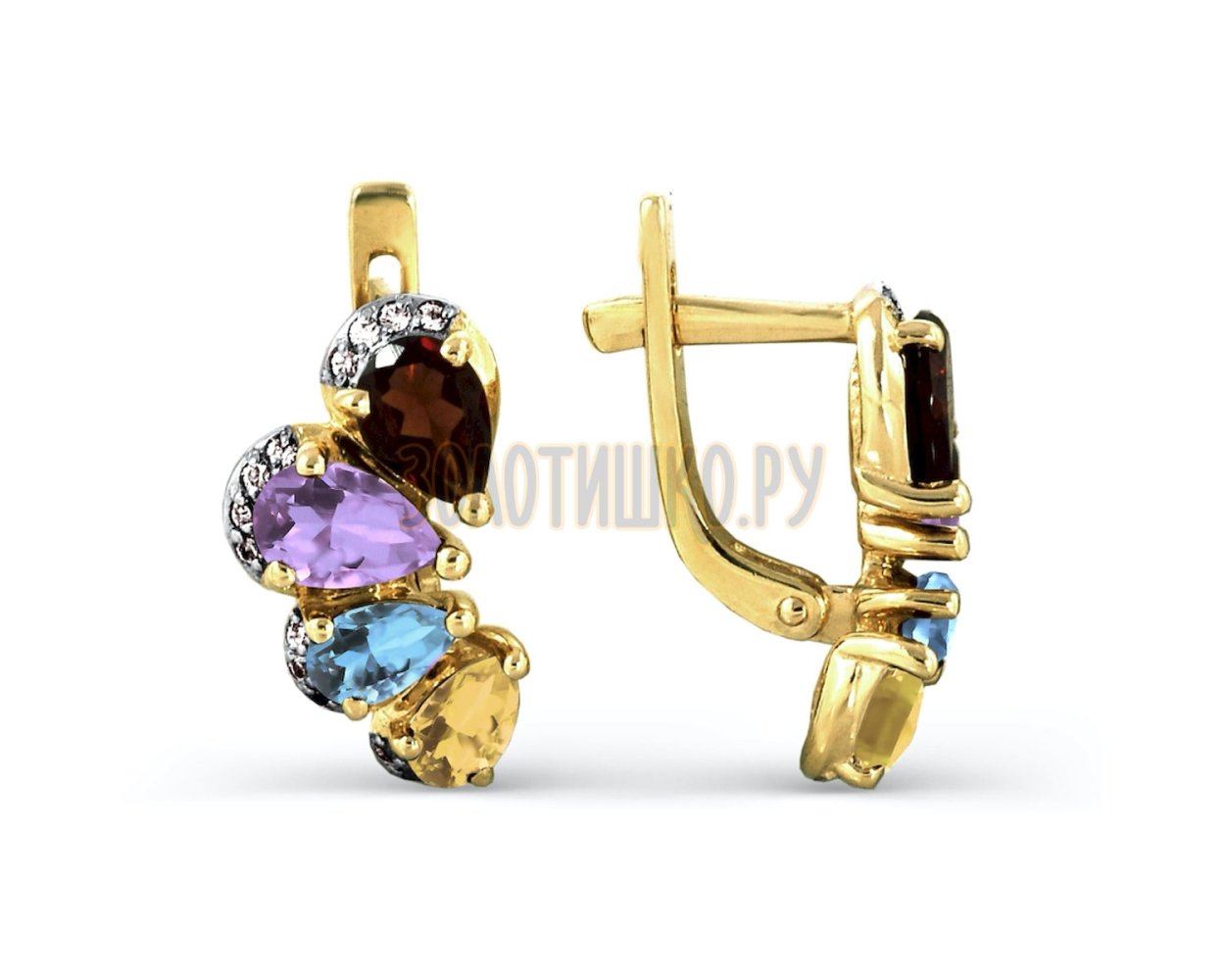 Сережки топаз КОЮЗ