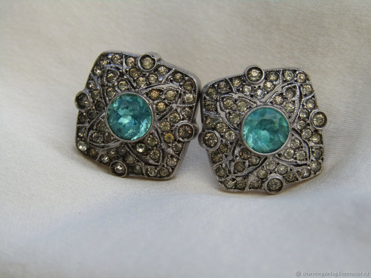 Серьги под старину из серебра