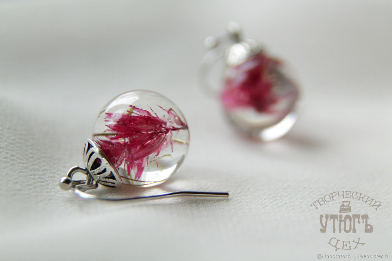 Серьги из эпоксидной смолы