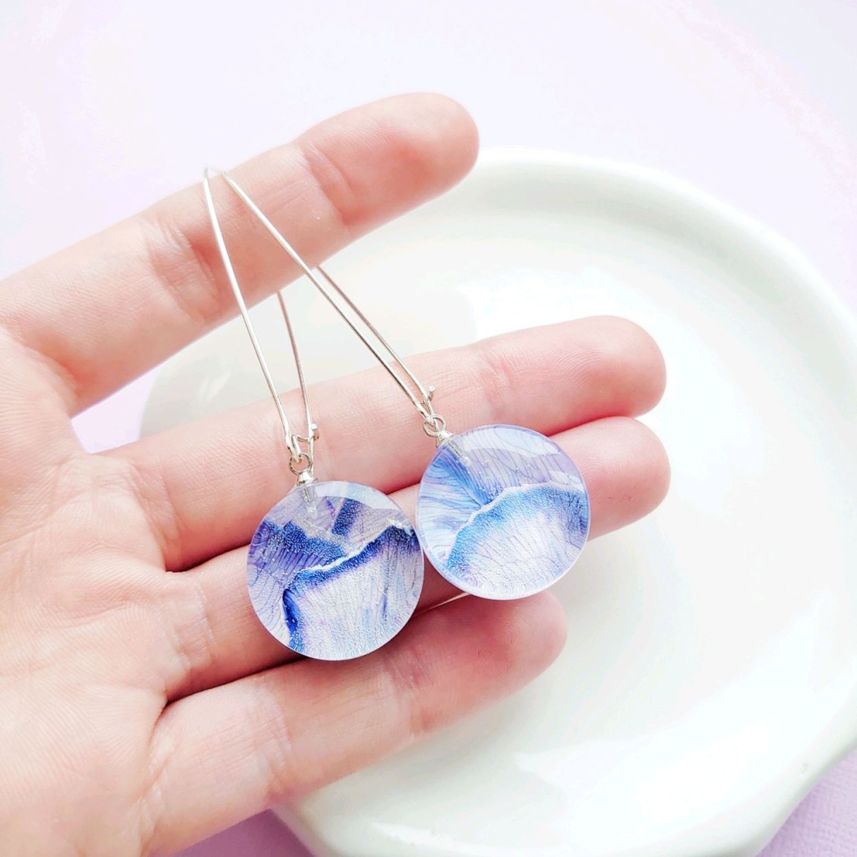 Серьги из эпоксидной силы