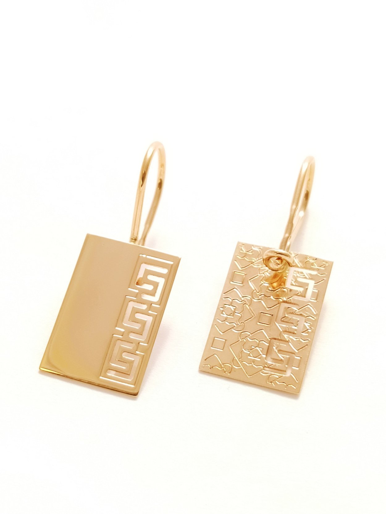 Серьги 585 пробы пластины