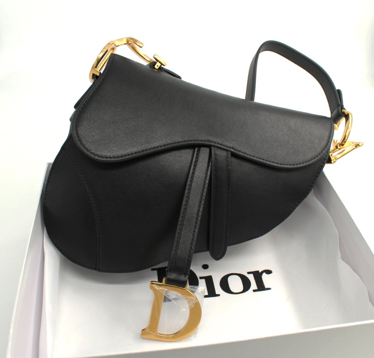 Christian Dior сумки Saddle черная