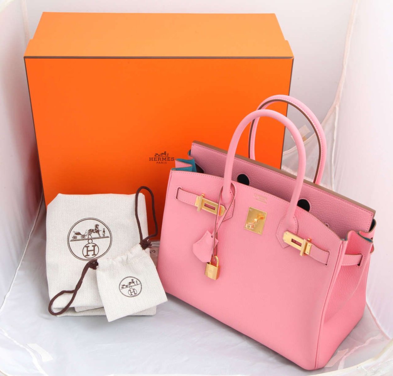 Сумка Hermes Birkin розовая