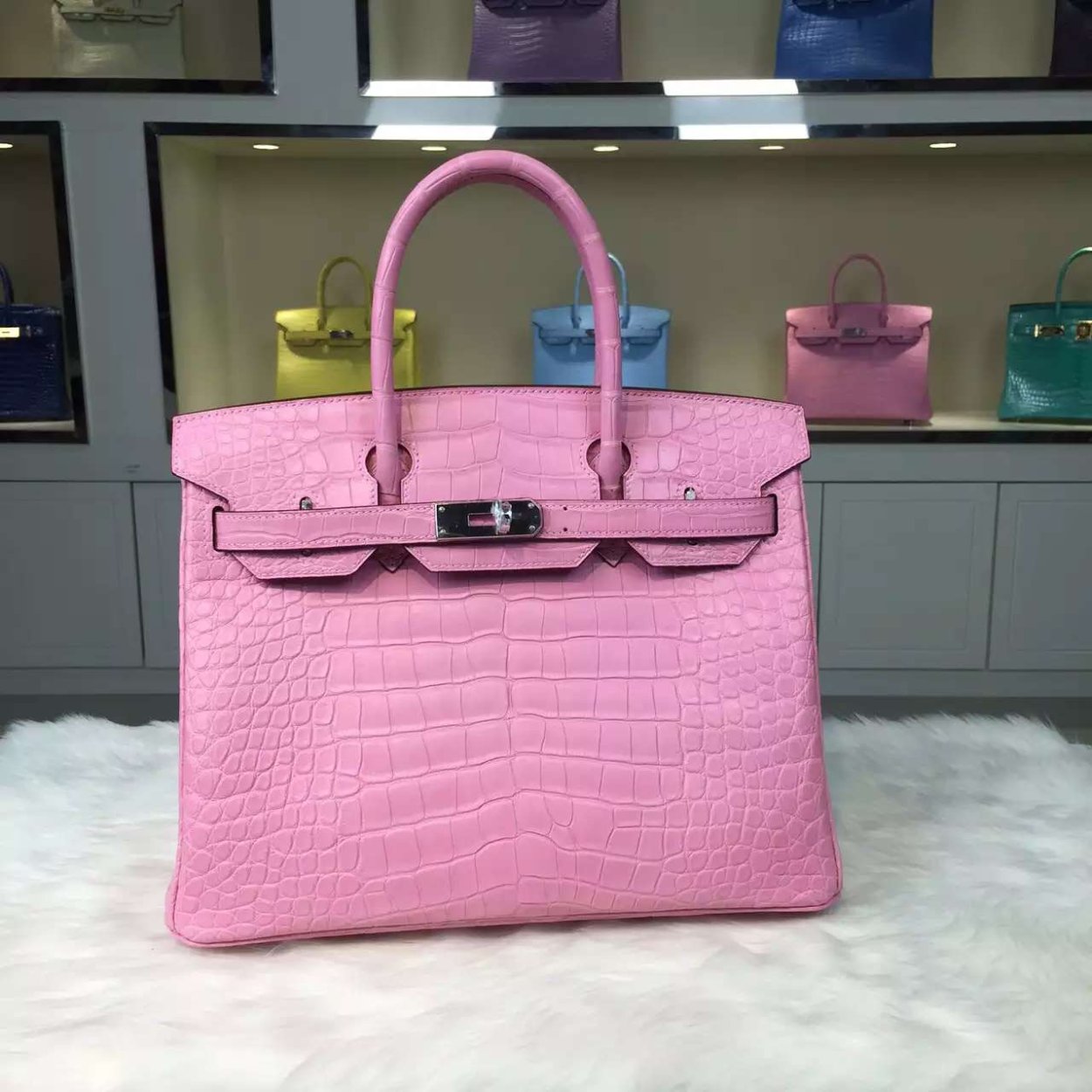 Сумка Hermes Birkin розовая