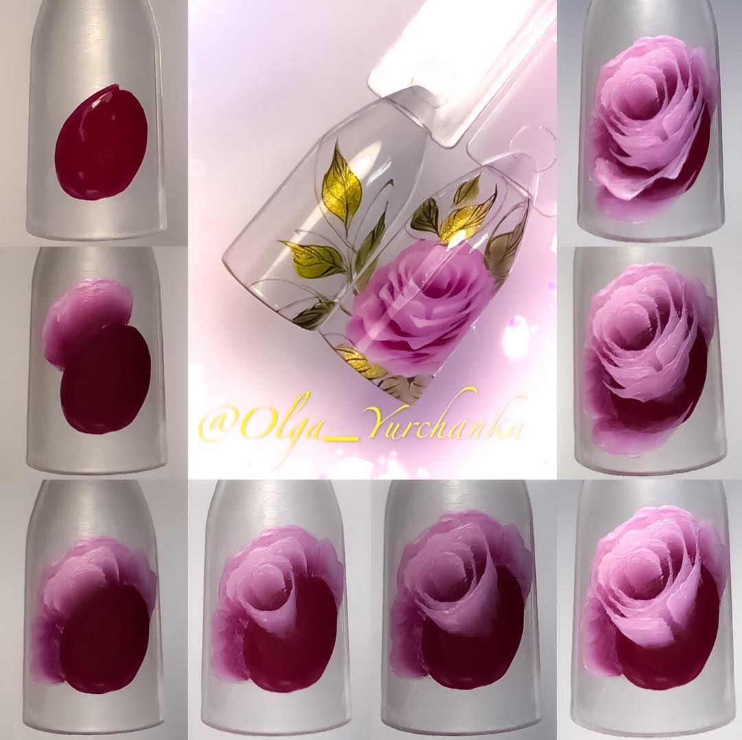 Пошаговые рисунки на ногтях