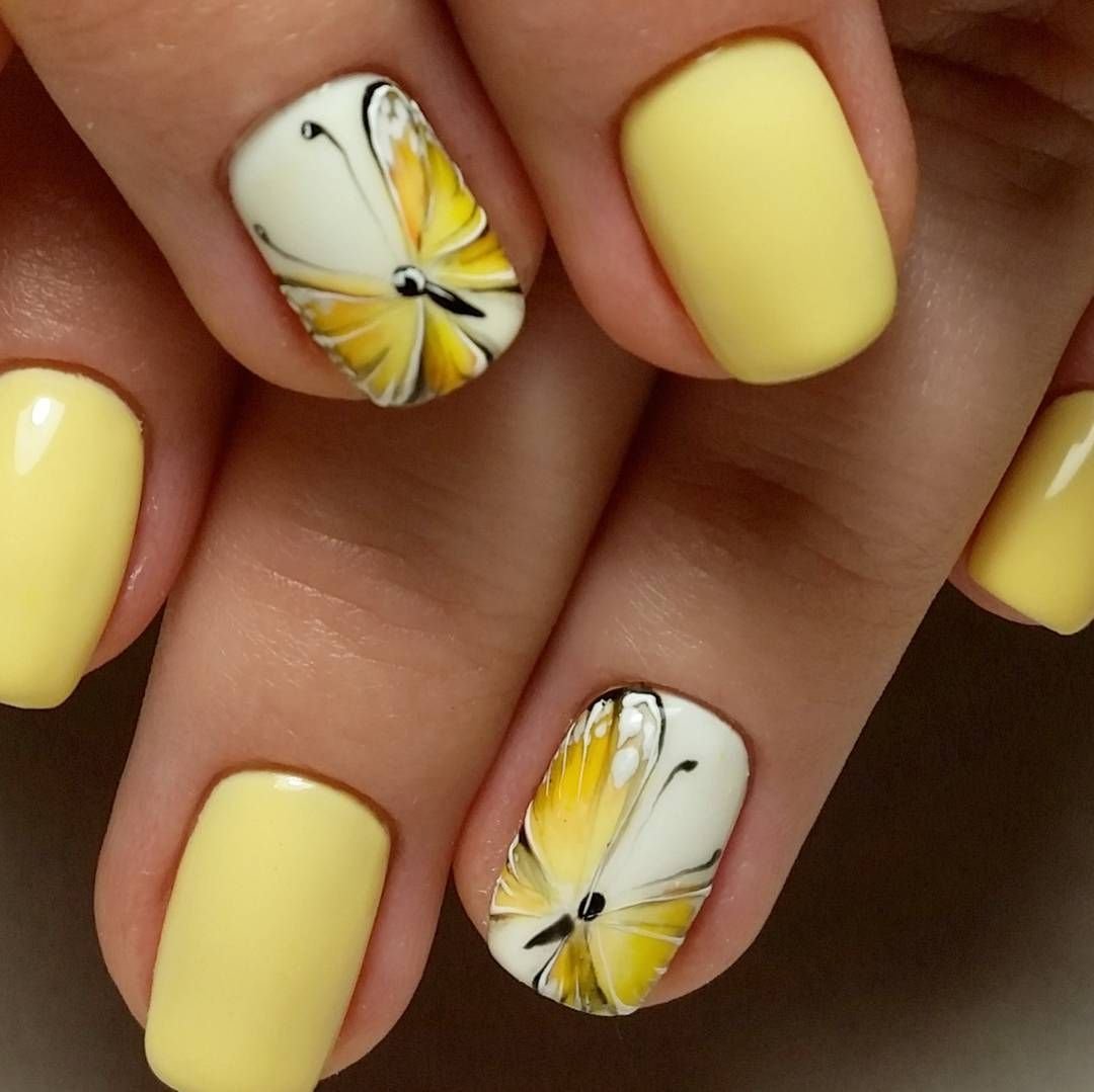 Летние ногти короткие