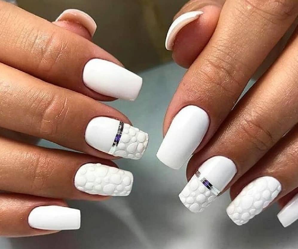 Дизайн ногтей белыйлый