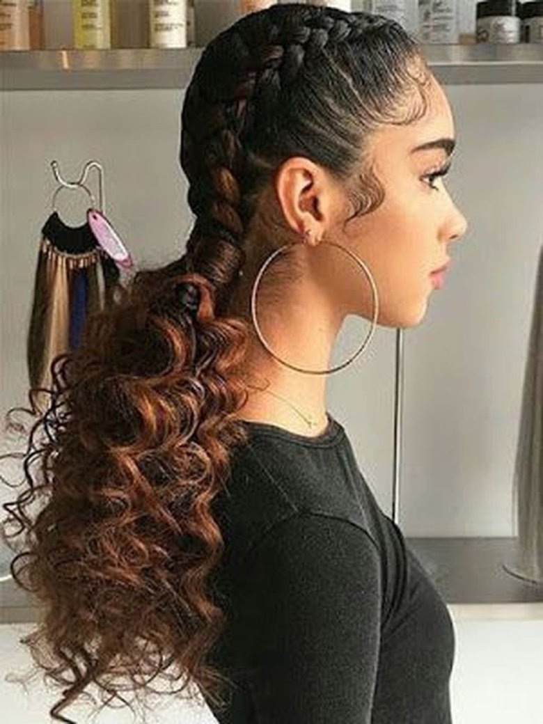 Косы на длинные кучерявые волосы