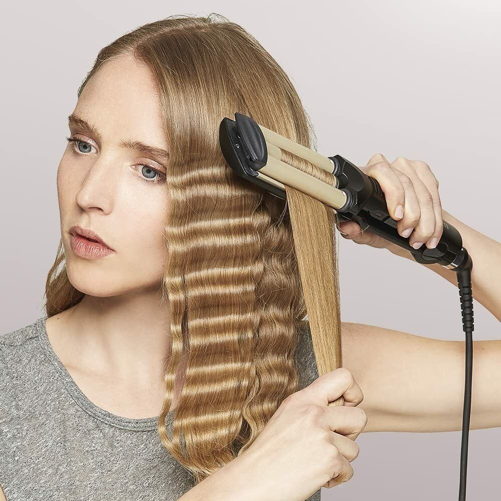 Электрощипцы BABYLISS тройная волна w2447e