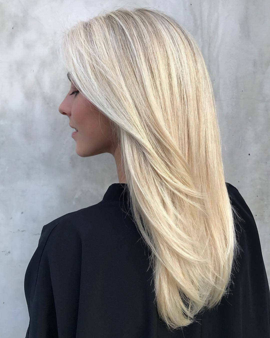 Оттенки блонда на средние волосы