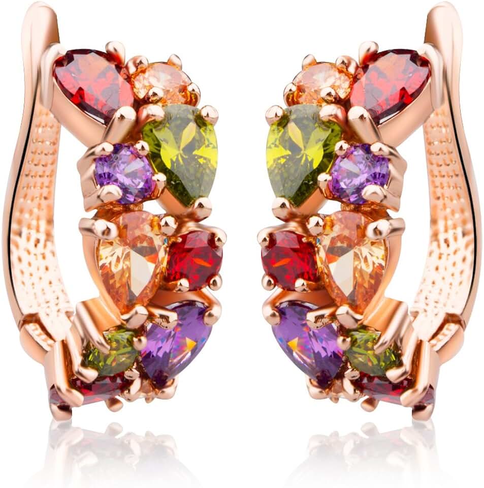 Серьги золото Сваровски Zirconia