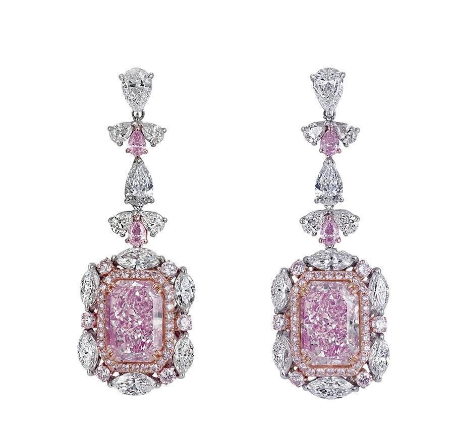 Графф серьги Pink Sapphire