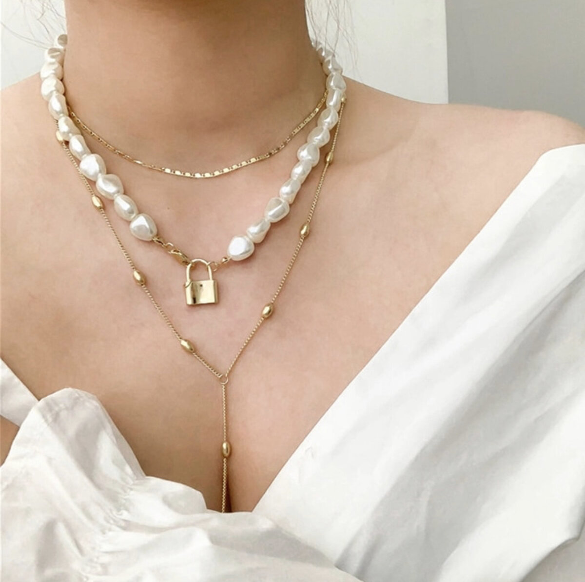 Колье "Chain&Pearl collection"