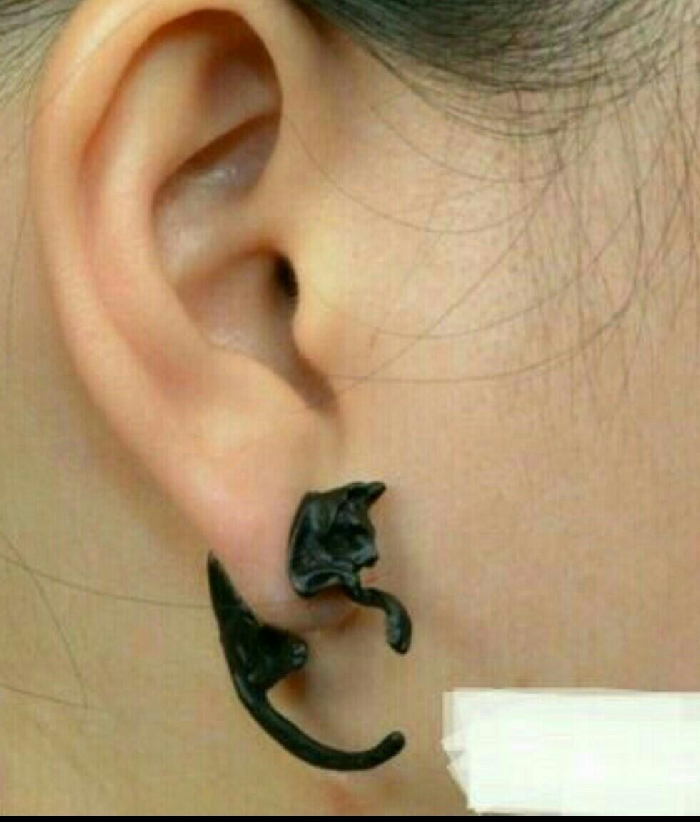Серьги в виде кошки