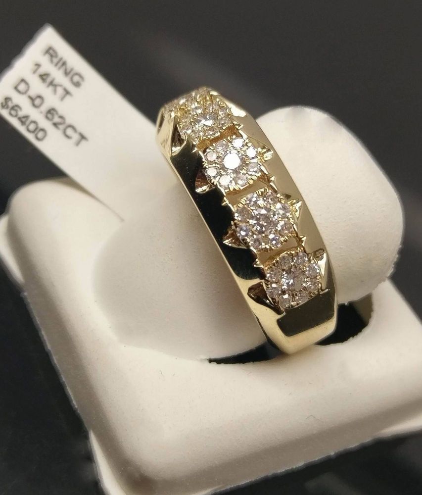 Two Tone 925 Silver Wedding Ring Cube Zirconia