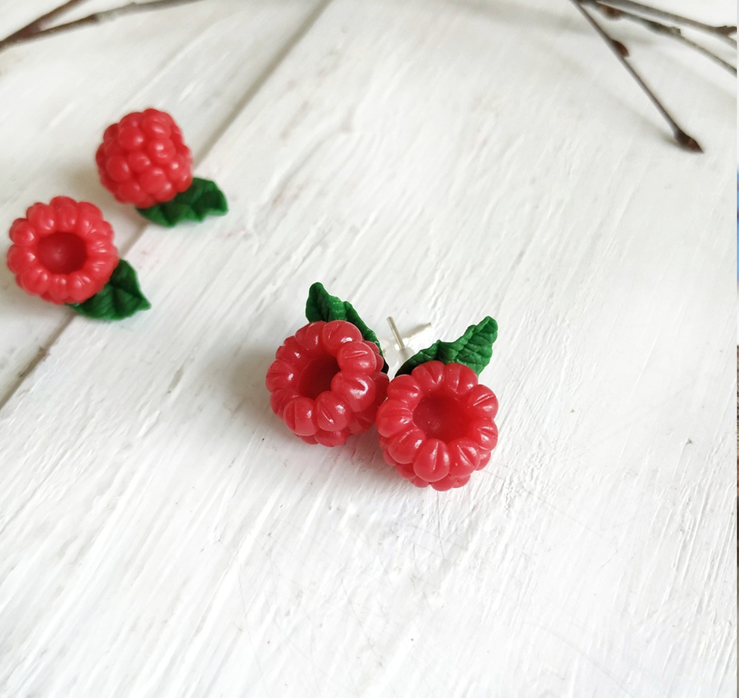 Серги из полимерной клины