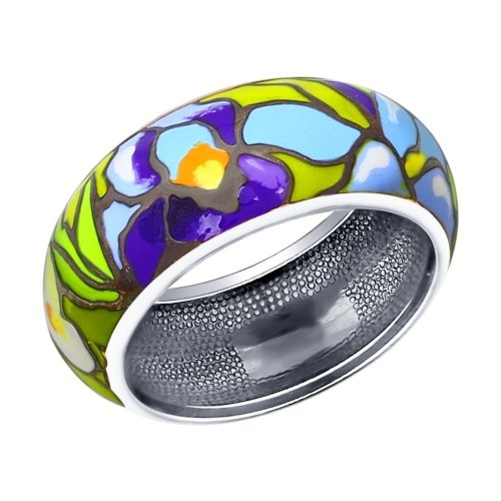 Кольцо из серебра с эмалью артикул: 94013277