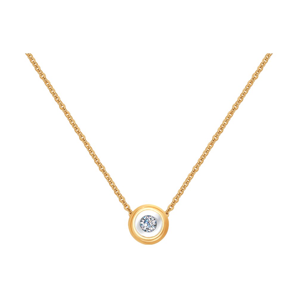 Колье из серебра с фианитами артикул: 94070129