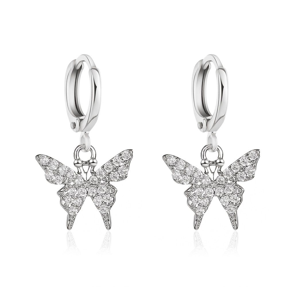 Серьги из серебра Стрекоза