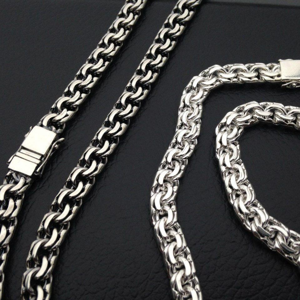 Серебряная цепь мужская бисмарк 130 грамм