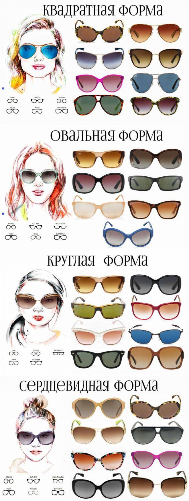 Форма оправы для овального лица